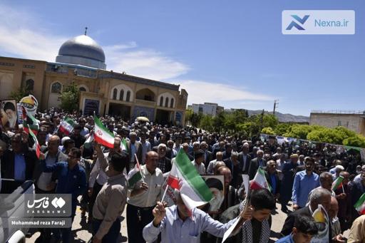 راهپیمایی مردم ایلام در حمایت از غزه