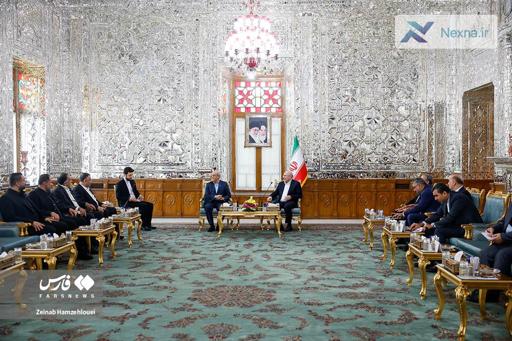 دیدار یکی از گروه‌های مقاومت فلسطینی با قالیباف