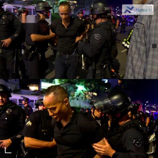 خبرنگار سی‌ان‌ان هنگام پوشش زنده  اعتراضات در لس‌آنجلس بازداشت شد.
