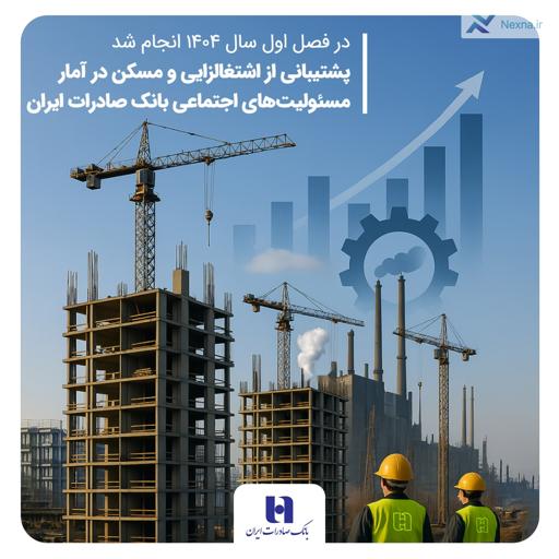 پشتیبانی از اشتغال‌زایی و مسکن در آمار مسئولیت‌های اجتماعی بانک صادرات ایران