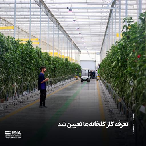 تعرفه گاز گلخانه‌ها تعیین شد