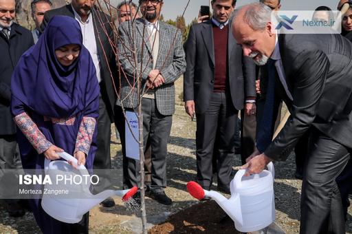 مراسم روز درختکاری با رییس سازمان محیط زیست و برخی سفرای خارجی مقیم ایران