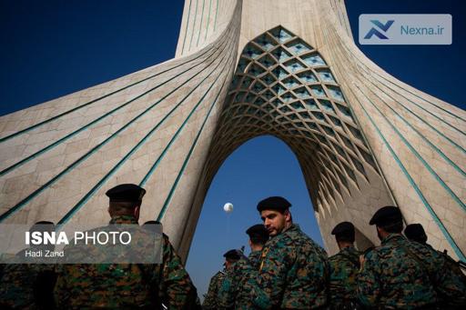 رزمایش اقتدار نوروزی ۱۴۰۴ پلیس در میدان آزادی تهران