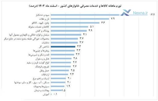 رشد تورم مصرف کننده در سال ۱۴۰۳: جزئیات اعلام شده توسط مرکز آمار ایران