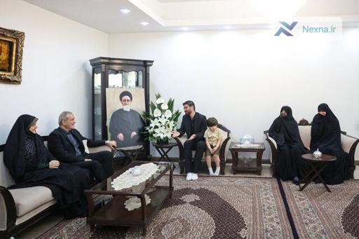 دیدار پزشکیان با خانواده شهدای آل هاشم و موسوی