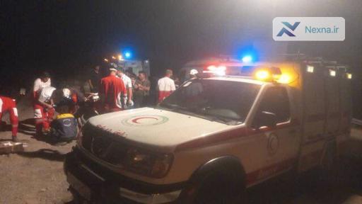 واژگونی اتوبوس در جاده باغین ـ جوپار