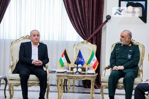 دیدار مقام ارشد جبهه آزادی فلسطین با سردار سلامی در تهران