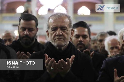 حضور رئیس جمهور در نماز ظهر عاشورا  تبریز