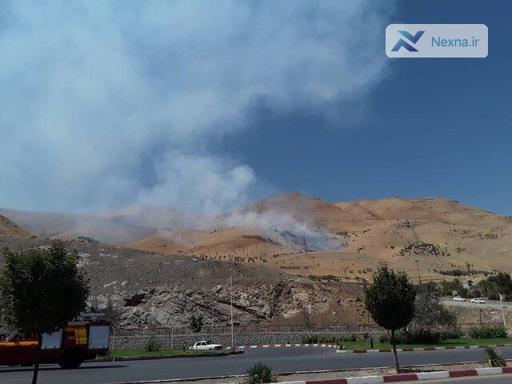 آتش‌سوزی گسترده کوه آبیدر سنندج؛ بیش از ۲۰ هکتار طعمه حریق