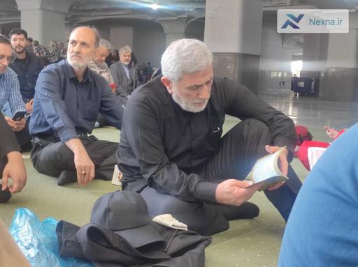 حضور سردار قاآنی در مراسم دعای عرفه در مصلای امام خمینی