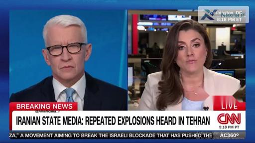 شبکه CNN در این لحظات در حال پوشش زنده اخبار حملات اسرائیل به ایران است!