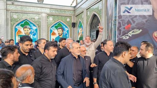 حضور رئیس جمهور در مراسم بزرگداشت شهیدان شادمانی و رشید در ستاد سپاه تهران