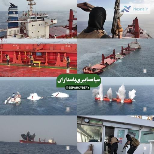 تصاویری از عملیات غرق کردن  کشتی مجیک سیز  در دریای سرخ توسط نیروهای یمنی